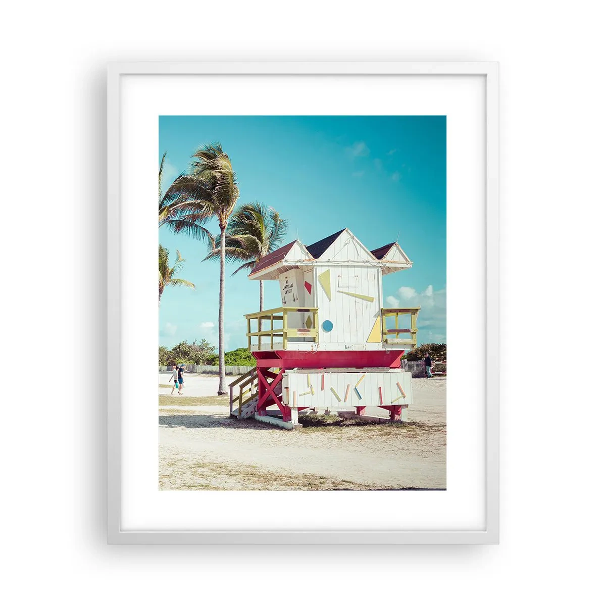 Plakat i hvid ramme - En smuk dag foran dig - 40x50 cm