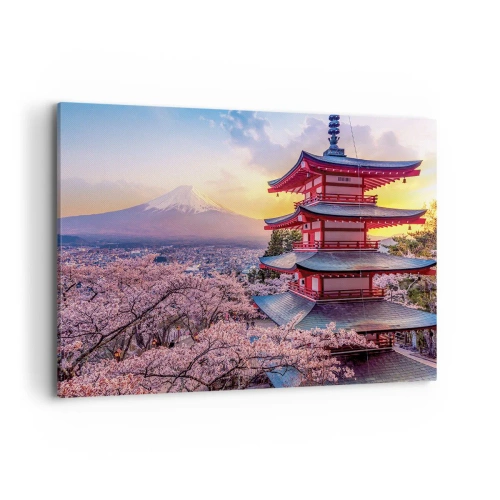 Lærredstryk - Billede på lærred - Essensen af den japanske ånd - 100x70 cm