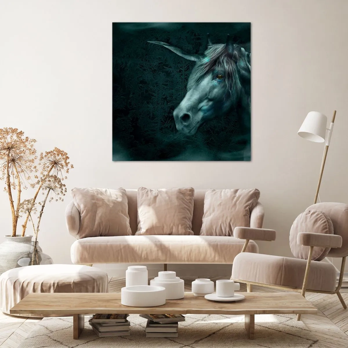 Lærredstryk - Billede på lærred - I en eventyrlig skov - 50x50 cm