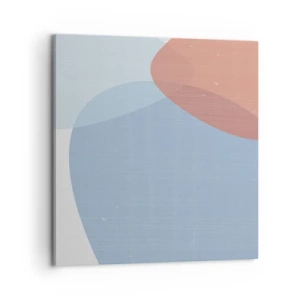 Lærredstryk - Billede på lærred - Pastelfarvede relationer - 60x60 cm