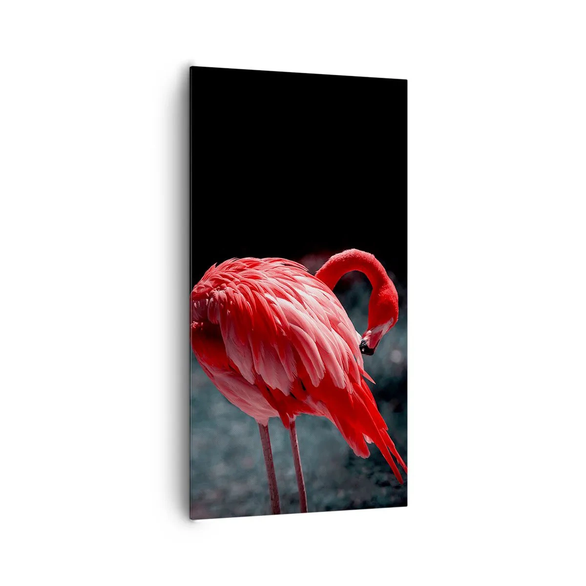 Lærredstryk - Billede på lærred - Et karmosinrødt naturdigt - 65x120 cm