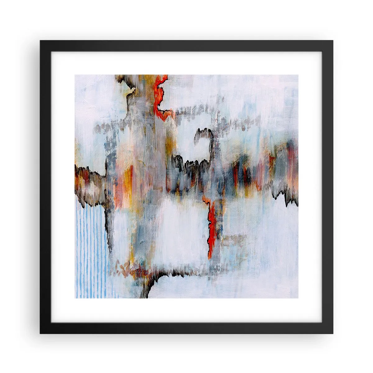 Plakat i sort ramme - En pind på vandet - 40x40 cm