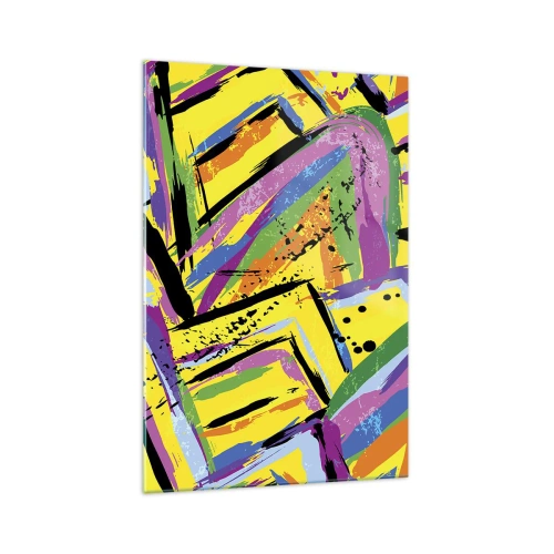 Billede på glas - Han råber af glæde - 70x100 cm