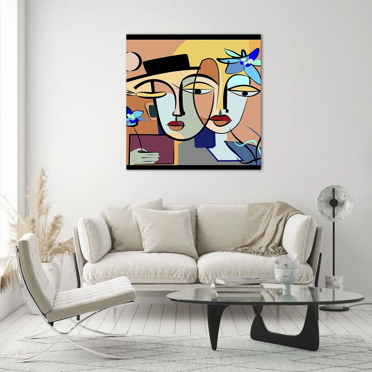 Billede på glas - Picassos randez vous - 30x30 cm