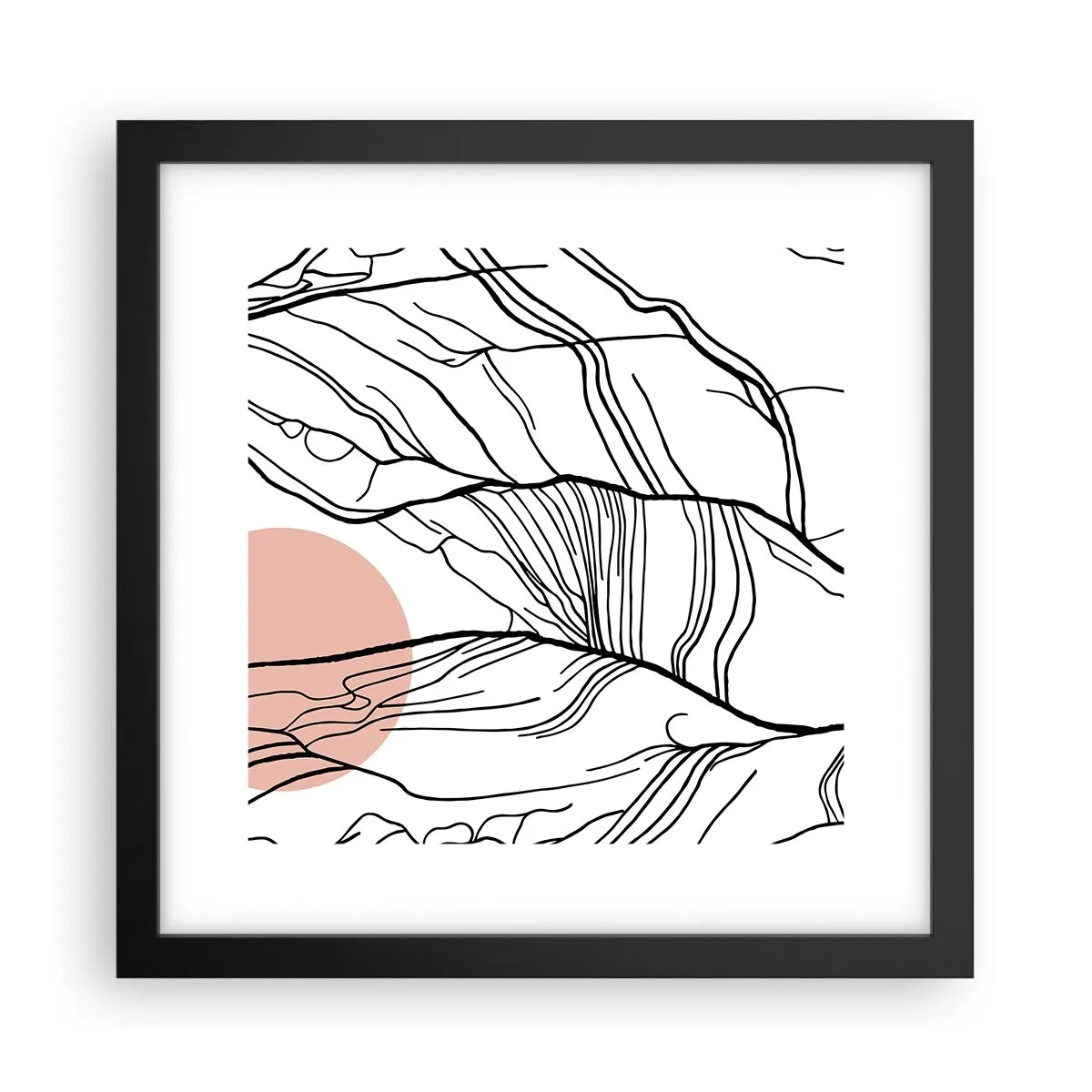 Plakat i sort ramme - I et netværk af kviste - 30x30 cm