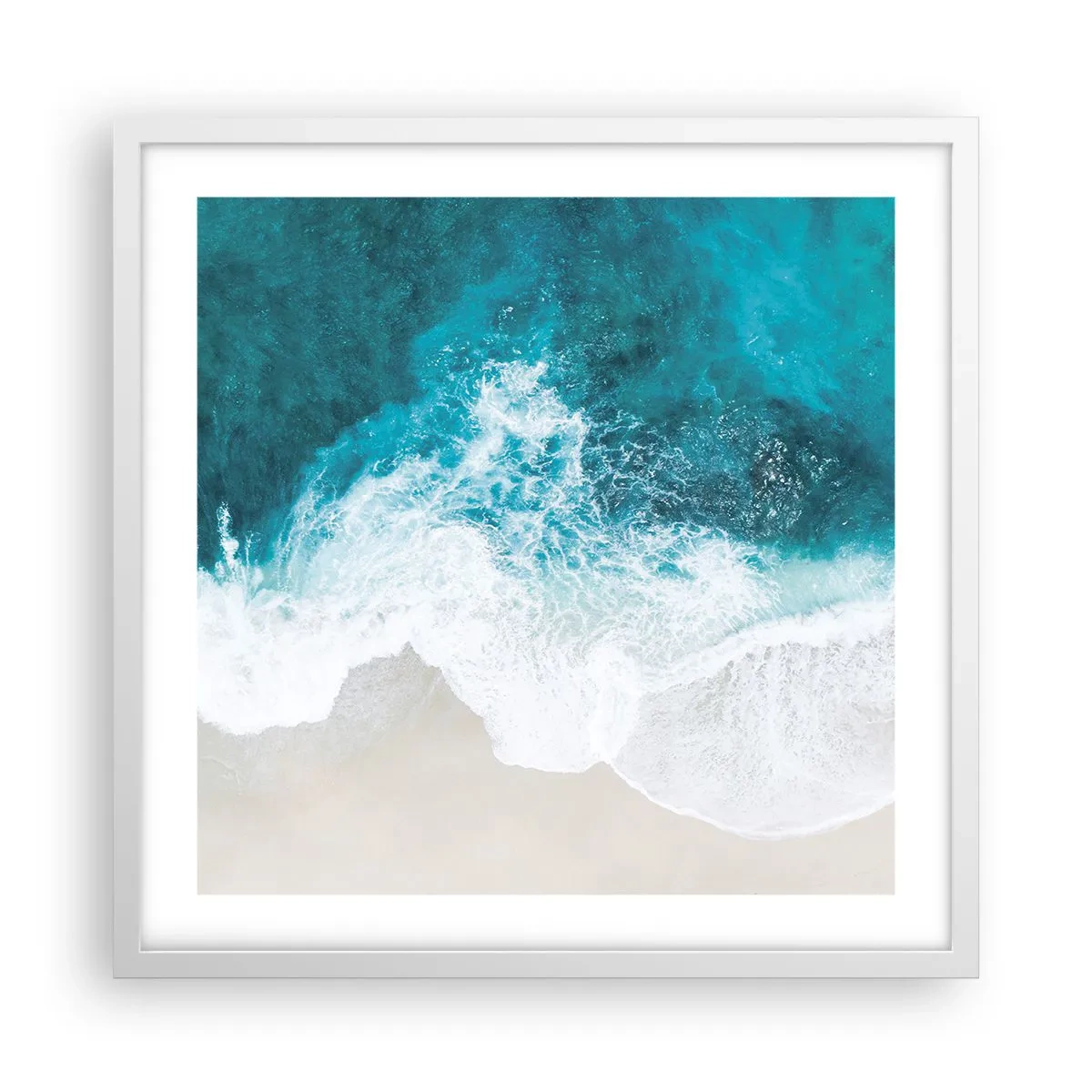 Plakat i hvid ramme - Naturlig kærtegn - 50x50 cm