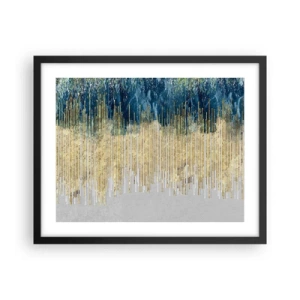 Plakat i sort ramme - Forgyldt grænse - 50x40 cm