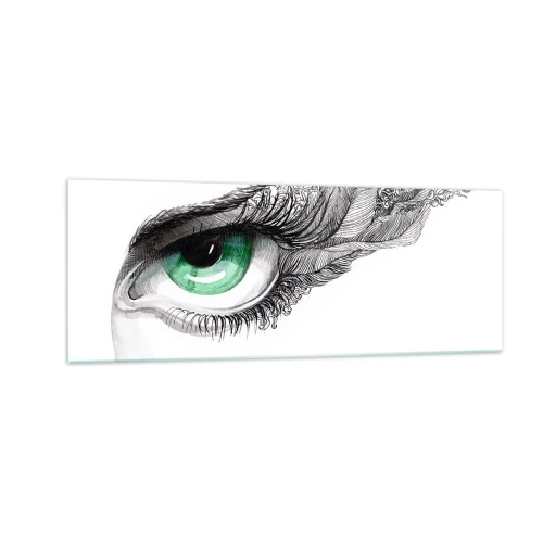 Billede på glas - Smuk og klar til at angribe - 140x50 cm