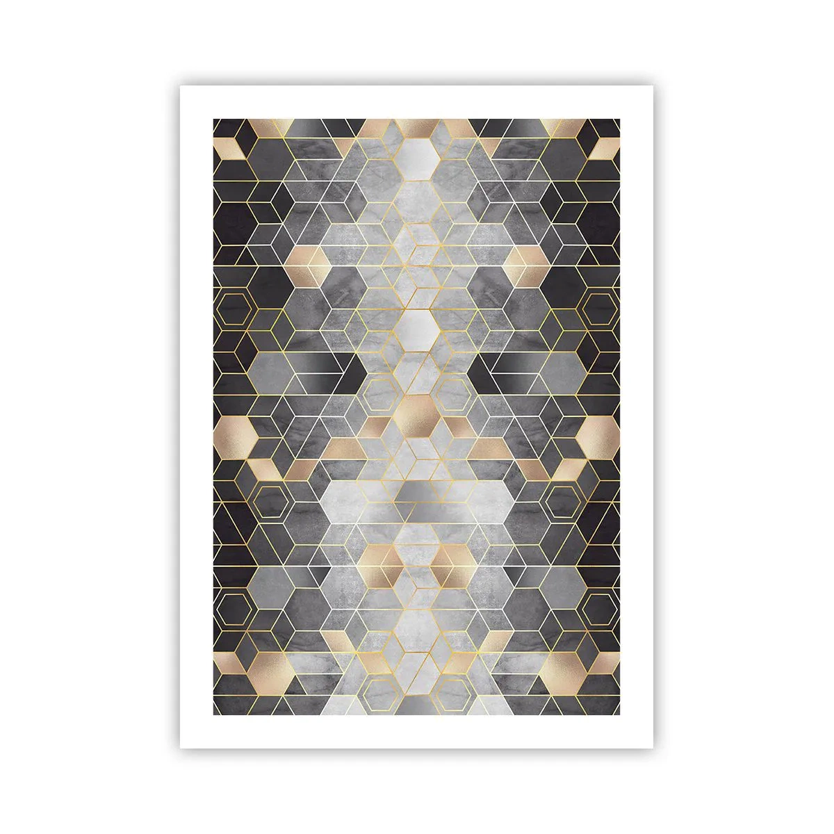 Plakat - Sammensætning af diamanter - 50x70 cm