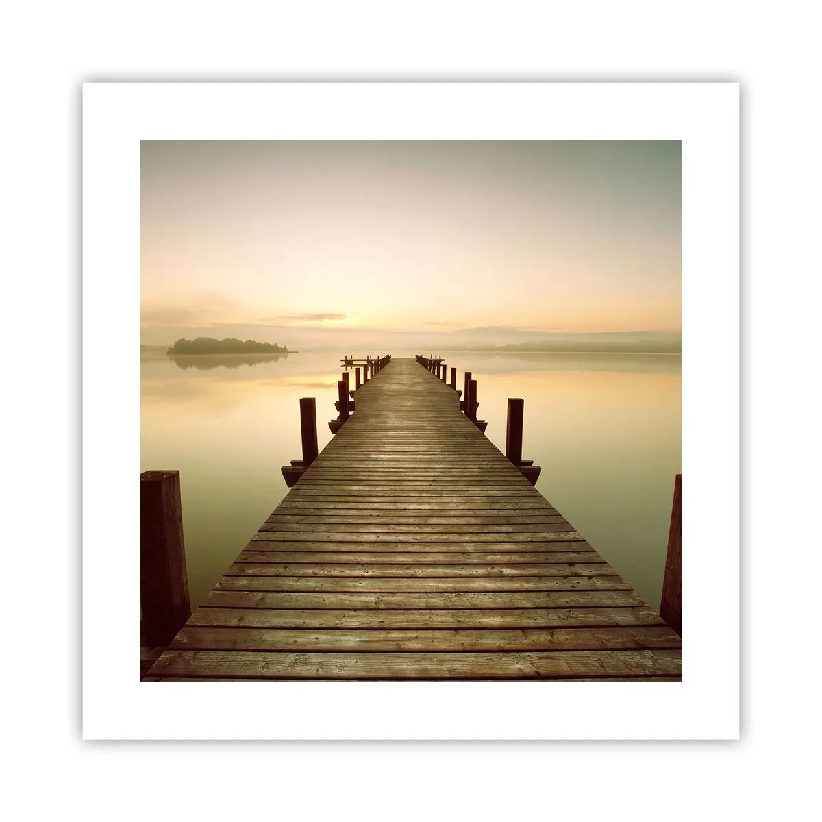 Plakat - Før daggry, daggry, lys - 40x40 cm