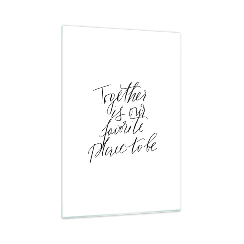 Billede på glas - Føler du det også? - 80x120 cm