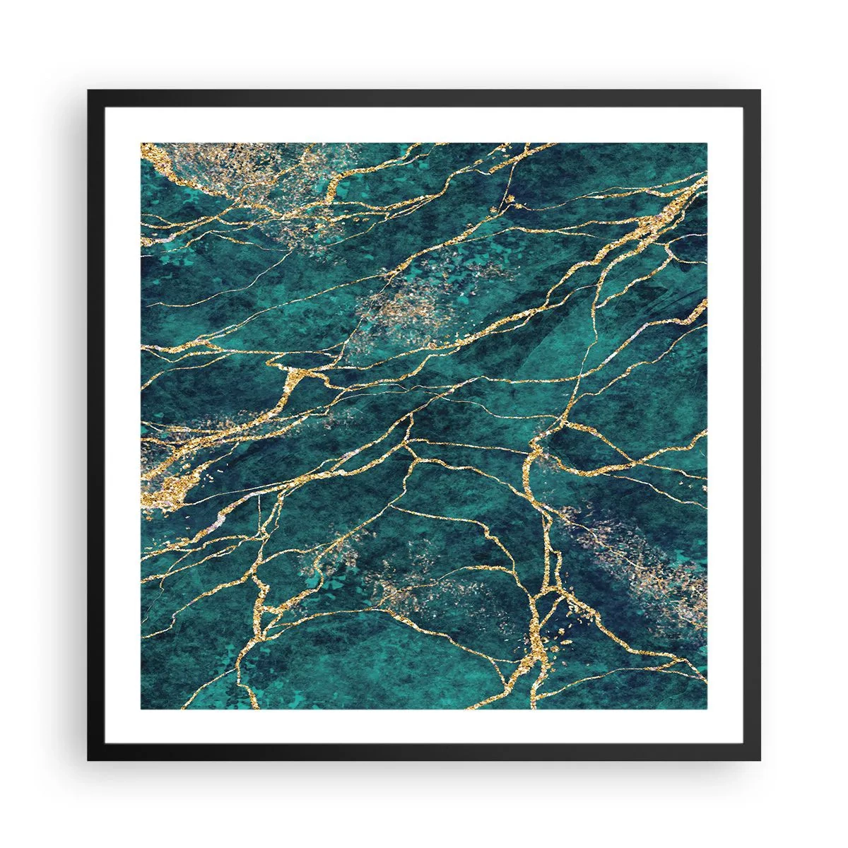 Plakat i sort ramme - Guldåre - 60x60 cm