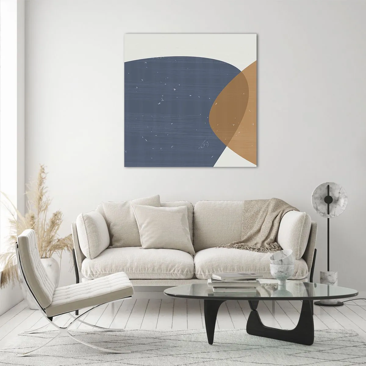 Billede på glas - Ovaler og påvirkninger - 30x30 cm