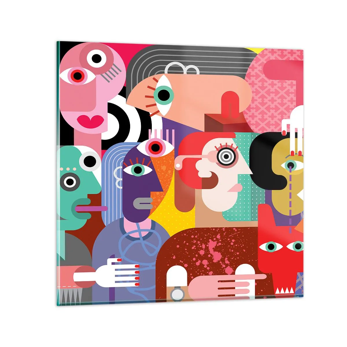 Billede på glas - Vi fra hr. Picasso - 30x30 cm