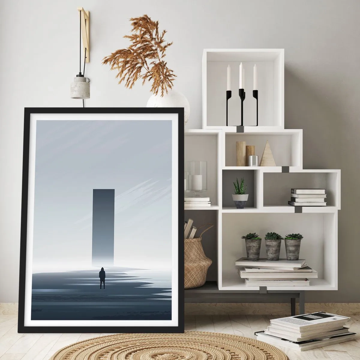 Plakat i sort ramme - Mulighed eller trussel? - 40x50 cm