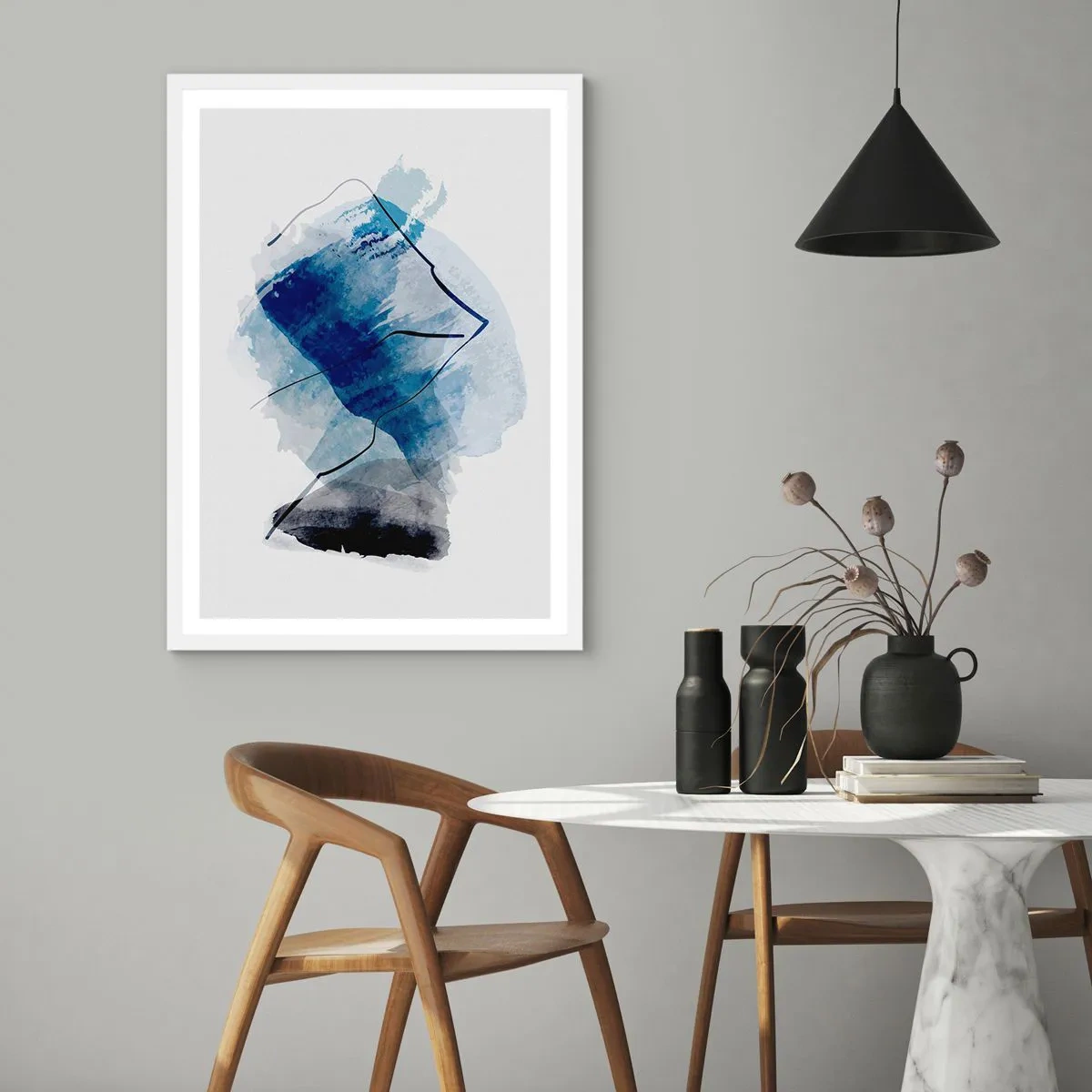Plakat i hvid ramme - Isbjerg - 61x91 cm