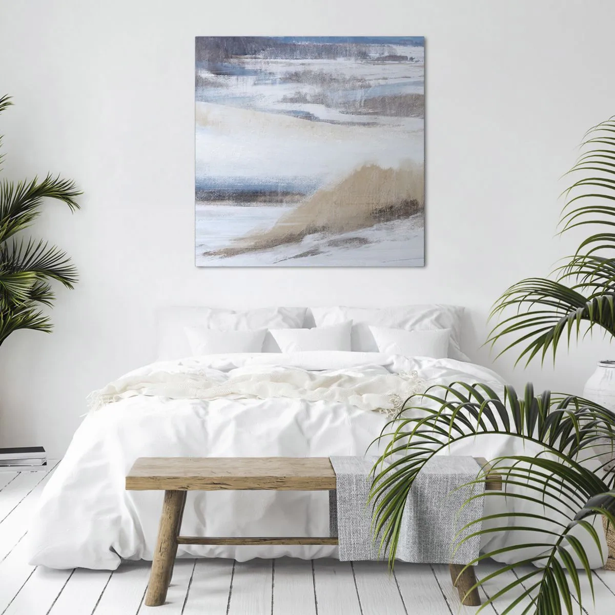Lærredstryk - Billede på lærred - Vinterkomposition - 50x50 cm