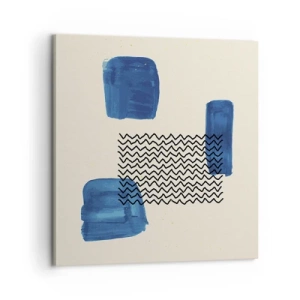 Lærredstryk - Billede på lærred - Abstrakt kvartet - 60x60 cm