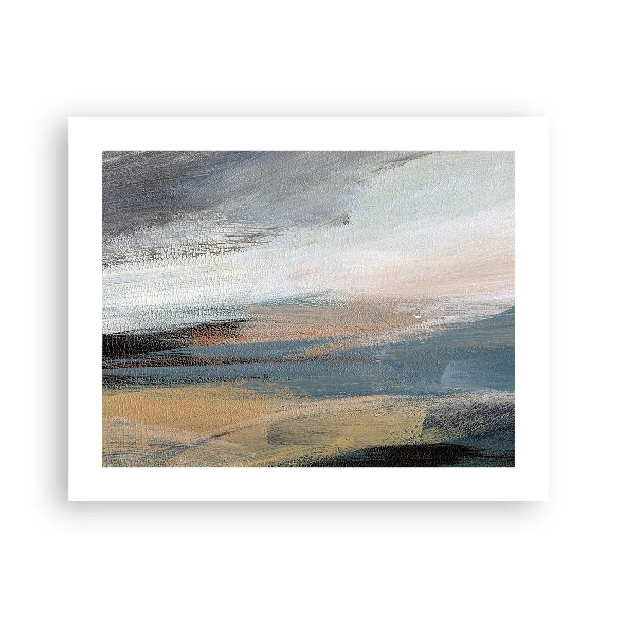 Plakat - Abstraktion: nordligt landskab - 50x40 cm