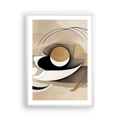 Plakat i hvid ramme - Komposition: essensen af ting - 50x70 cm