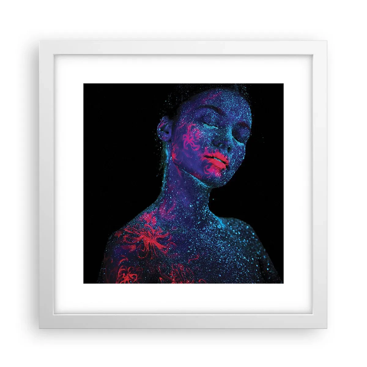 Plakat i hvid ramme - I stjernestøv - 30x30 cm