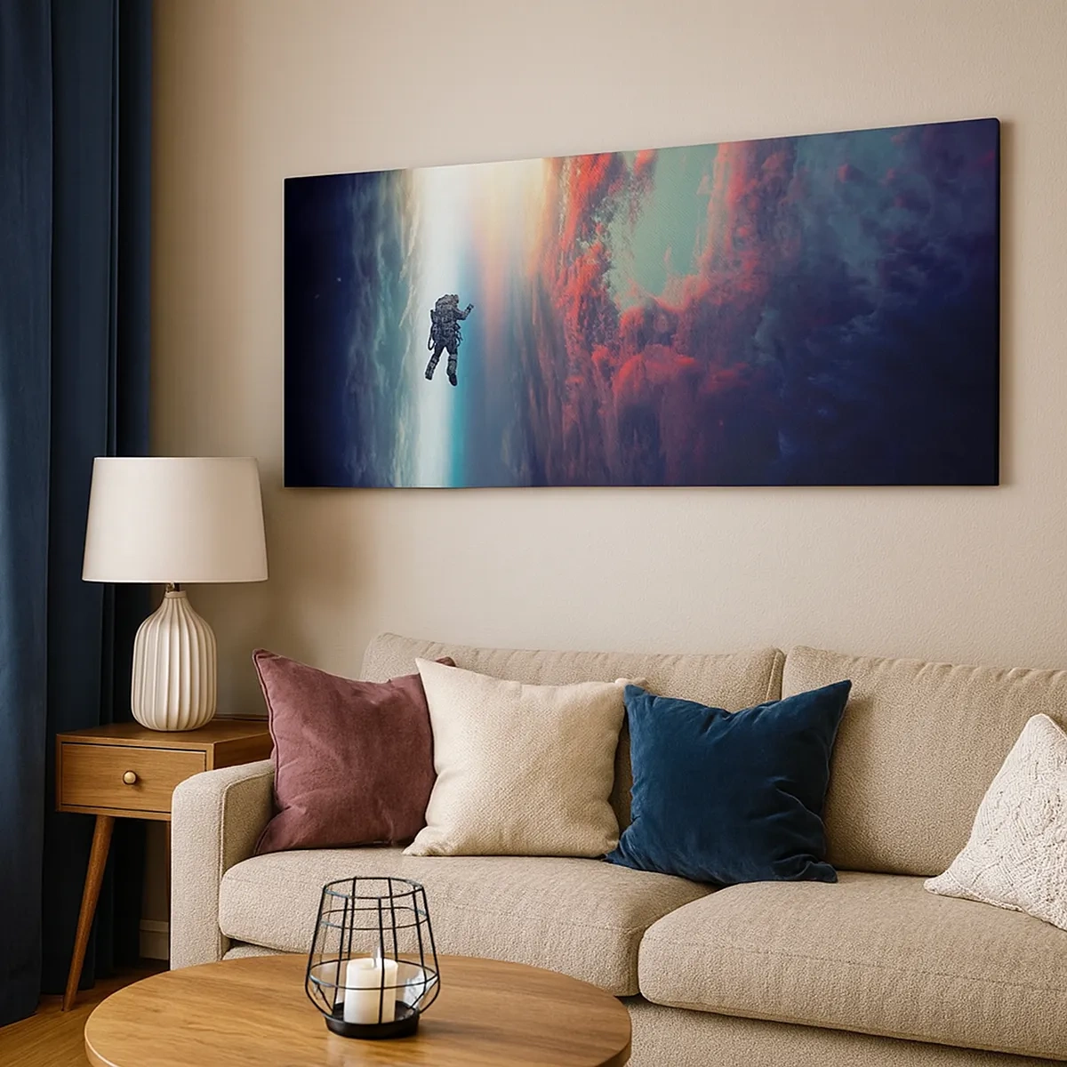 Lærredstryk - Billede på lærred - Over for universet - 30x30 cm