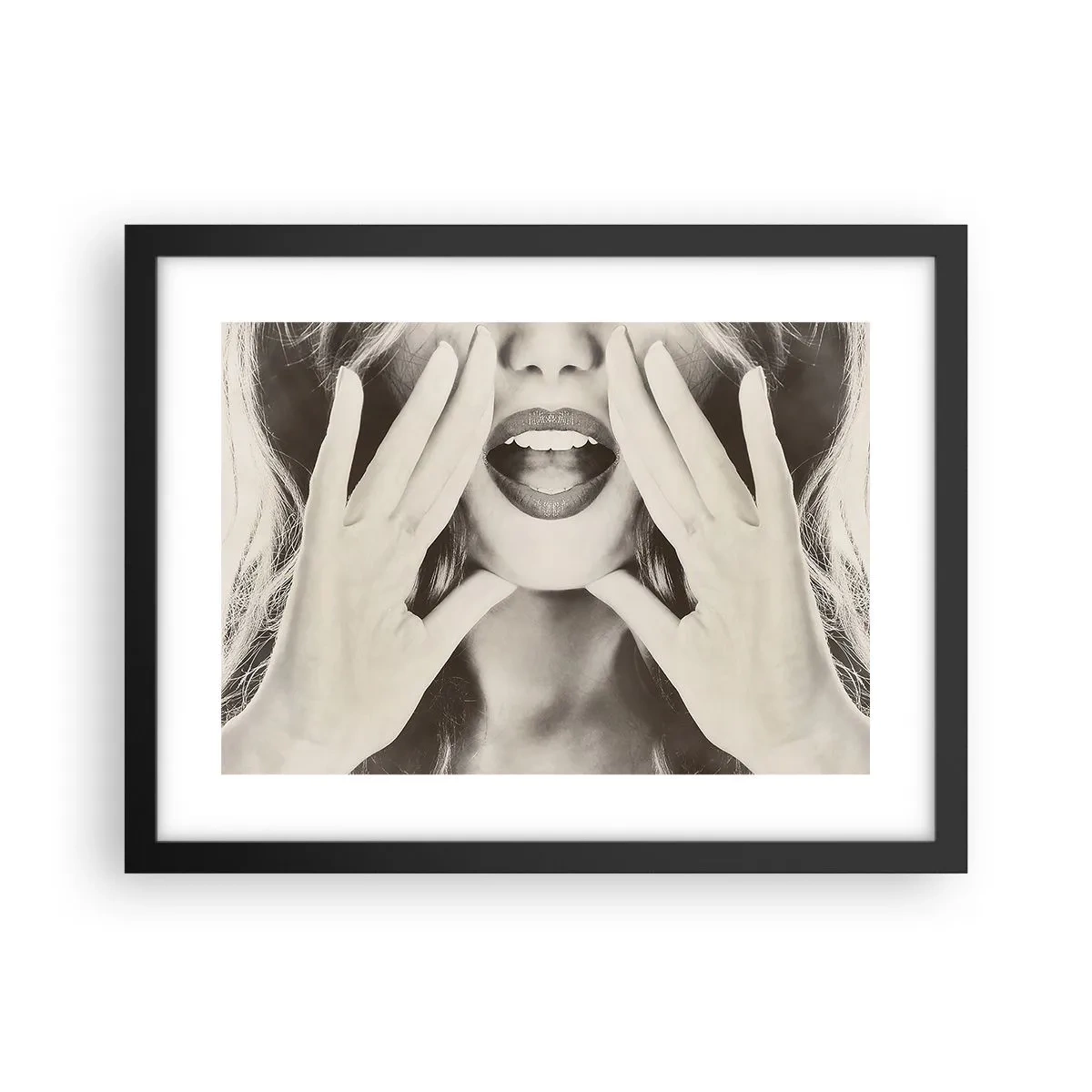 Plakat i sort ramme - Jeg er på vej! - 40x30 cm