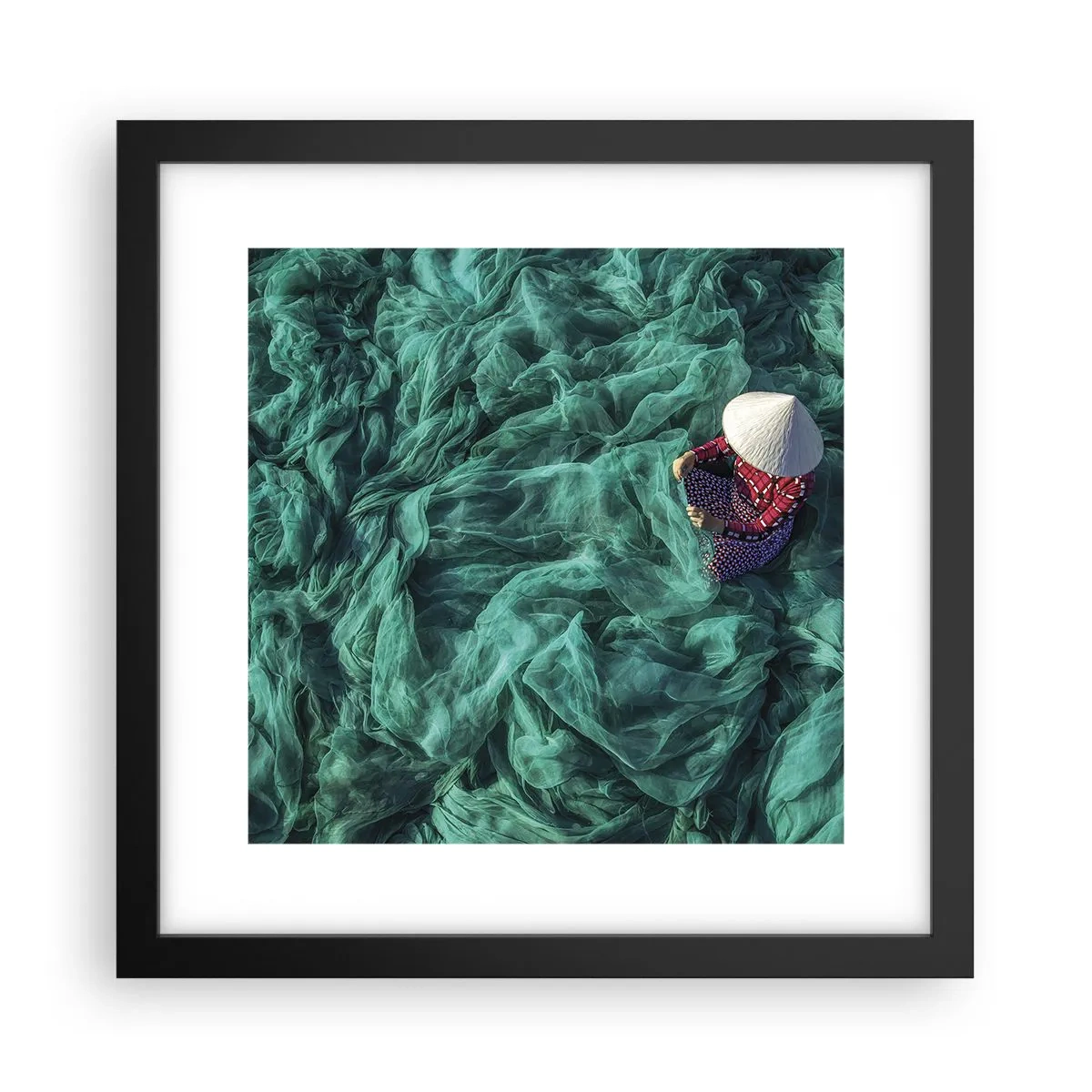 Plakat i sort ramme - I et hav af lys - 30x30 cm