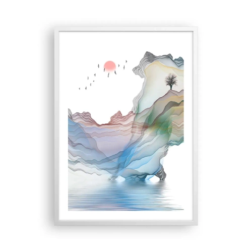 Plakat i hvid ramme - Mod krystalbjergene - 50x70 cm
