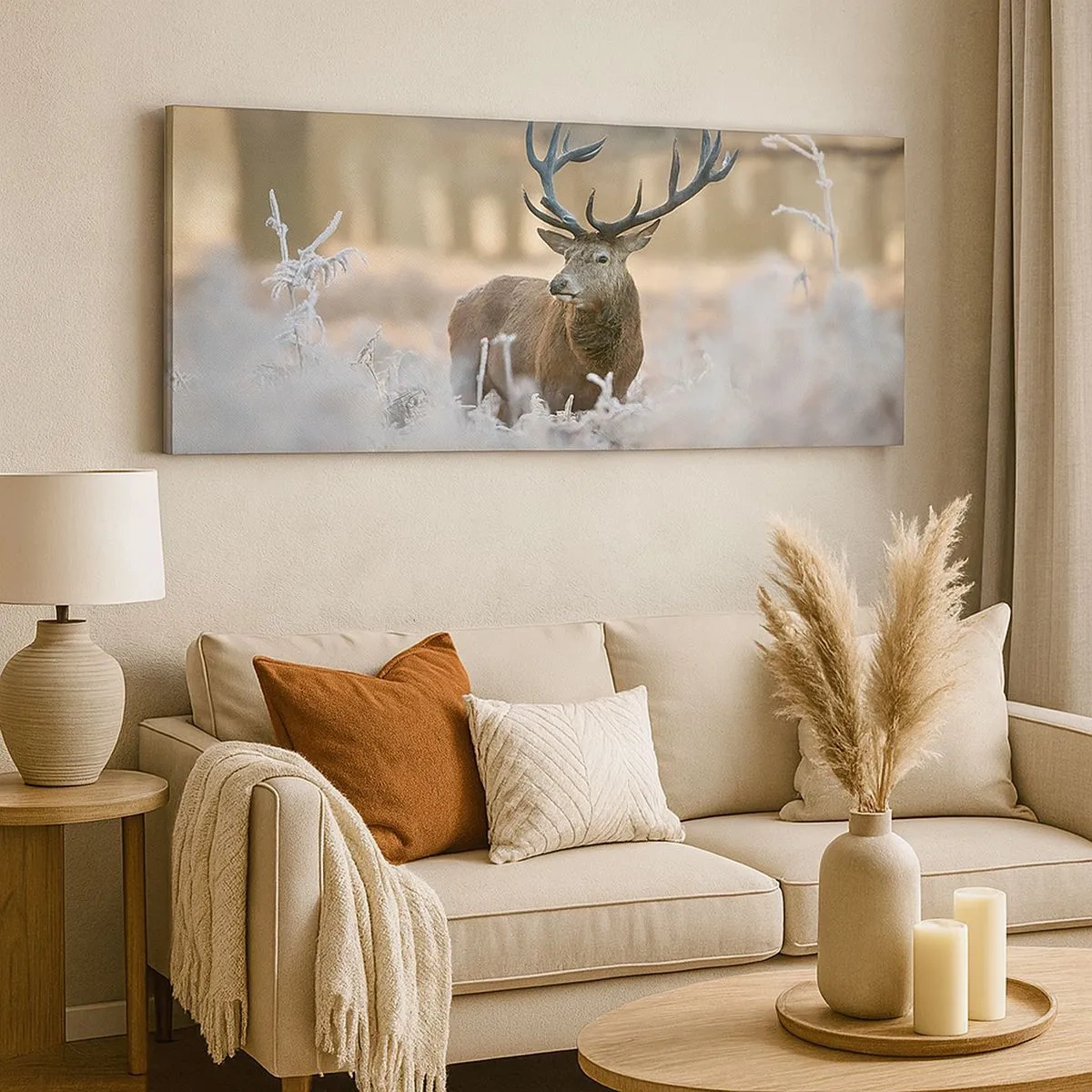 Lærredstryk - Billede på lærred - En frisk morgen - 100x40 cm