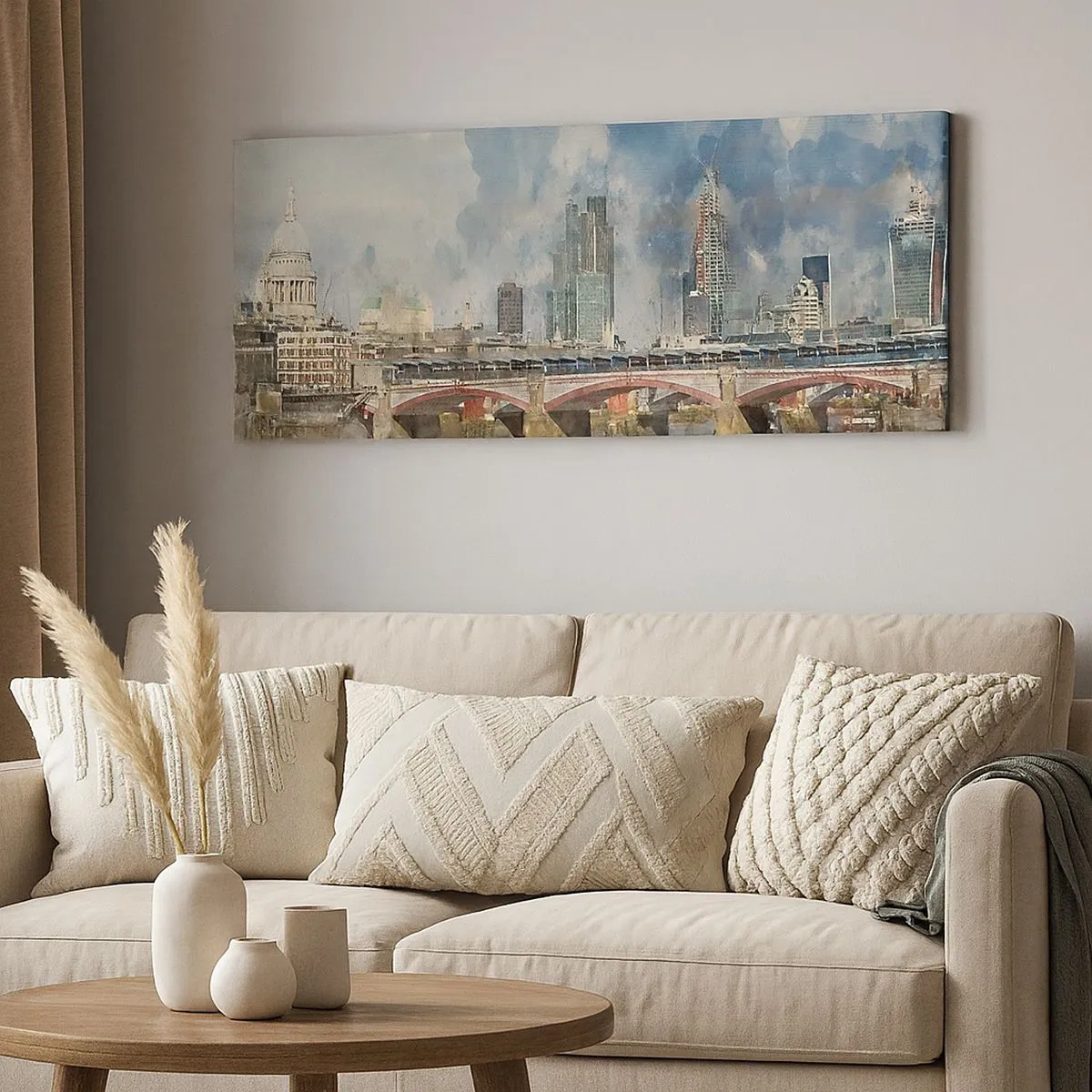 Lærredstryk - Billede på lærred - London i al sin pragt - 100x40 cm