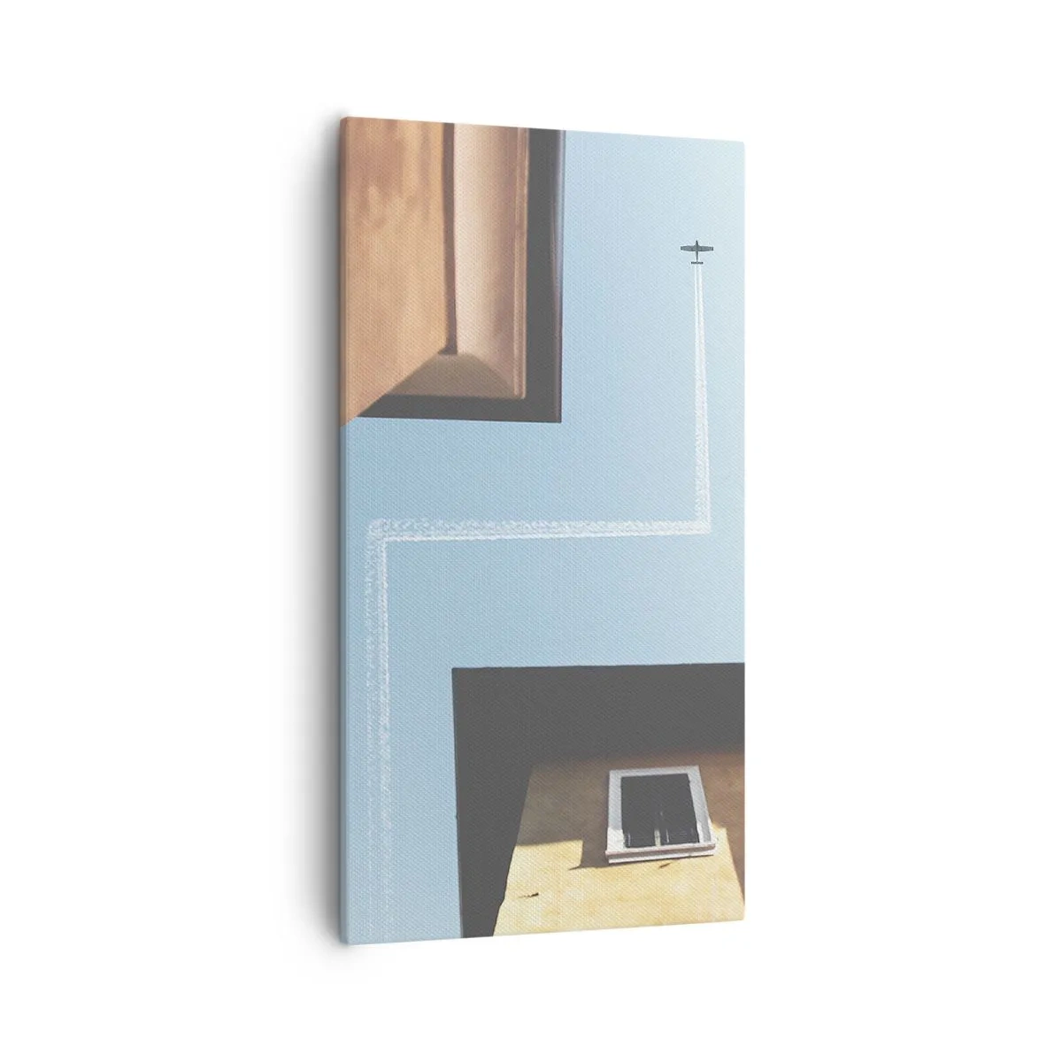 Lærredstryk - Billede på lærred - Over den urbane labyrint - 55x100 cm