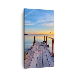 Lærredstryk - Billede på lærred - Går fremad mod solen - 45x80 cm