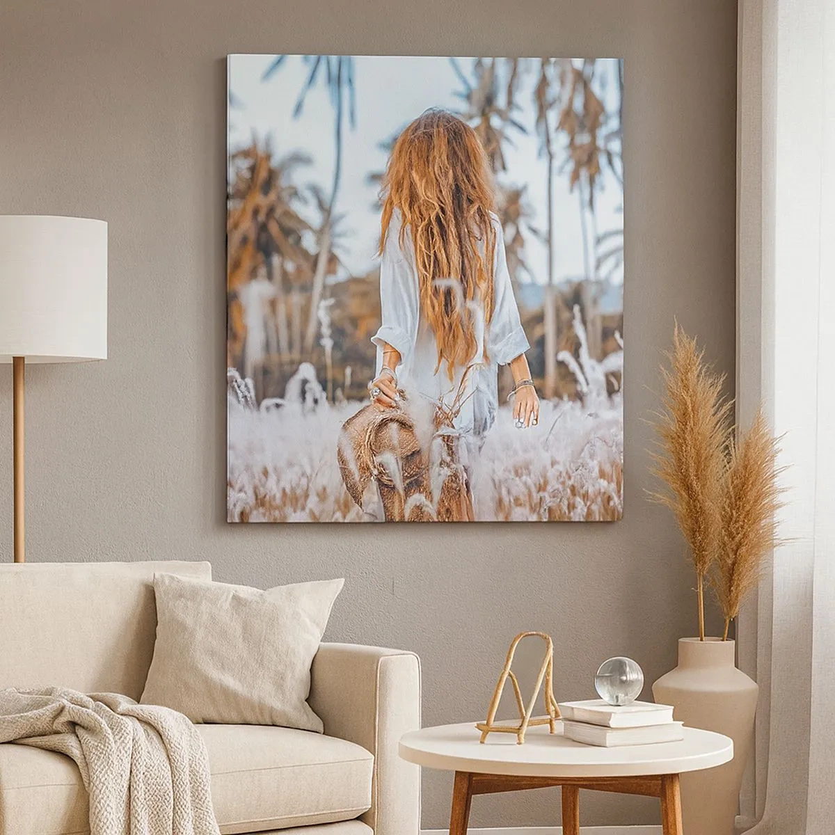 Lærredstryk - Billede på lærred - Født af græsdun - 30x30 cm