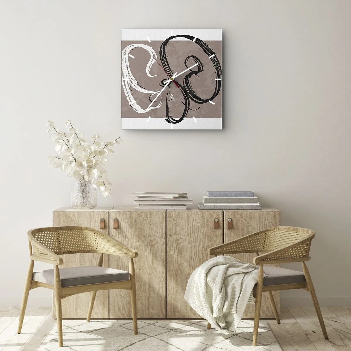 Vægur, Uret - Komposition - en søgen efter fuldstændighed - 40x40 cm