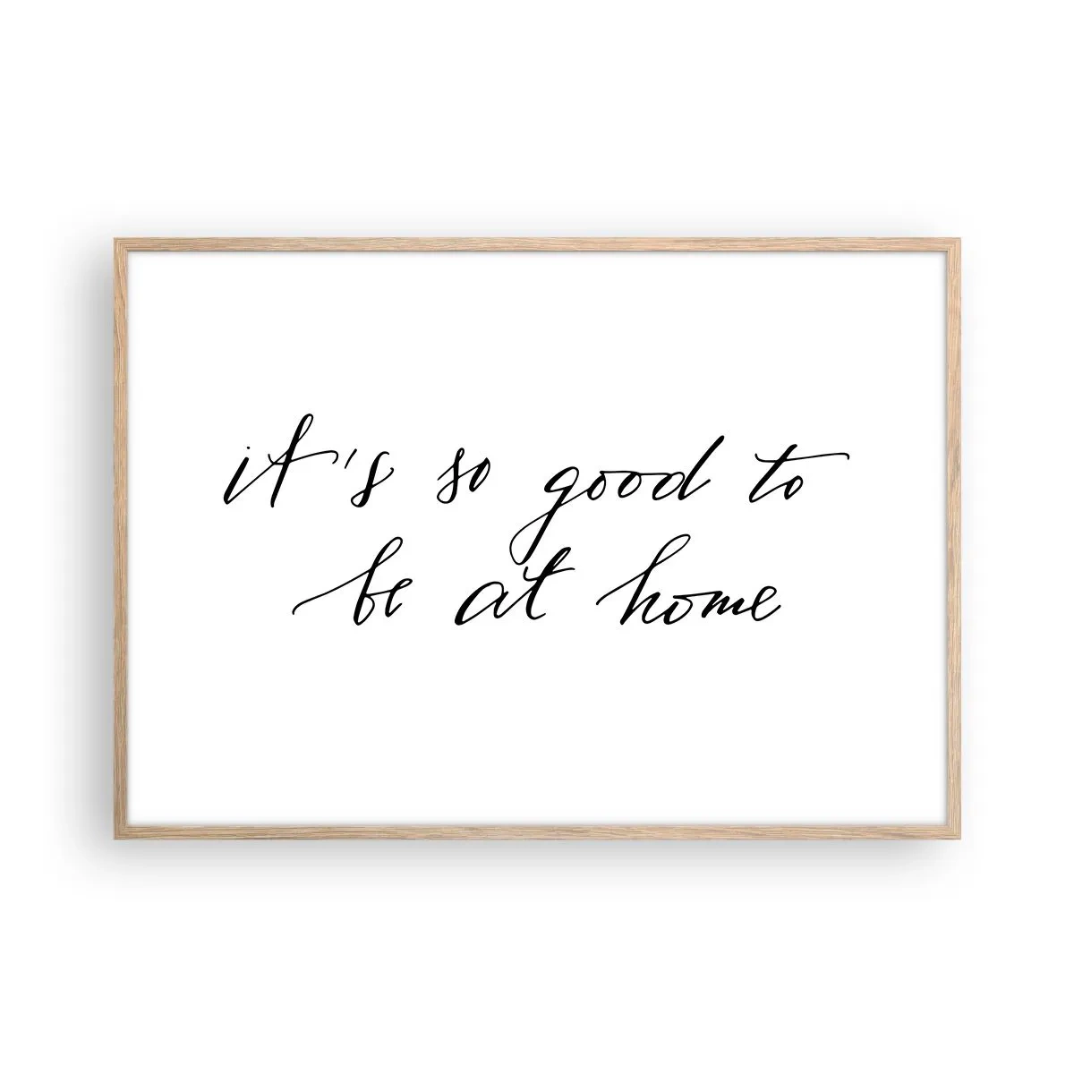 Plakat i ramme af lyst egetræ - Hele sandheden - 100x70 cm