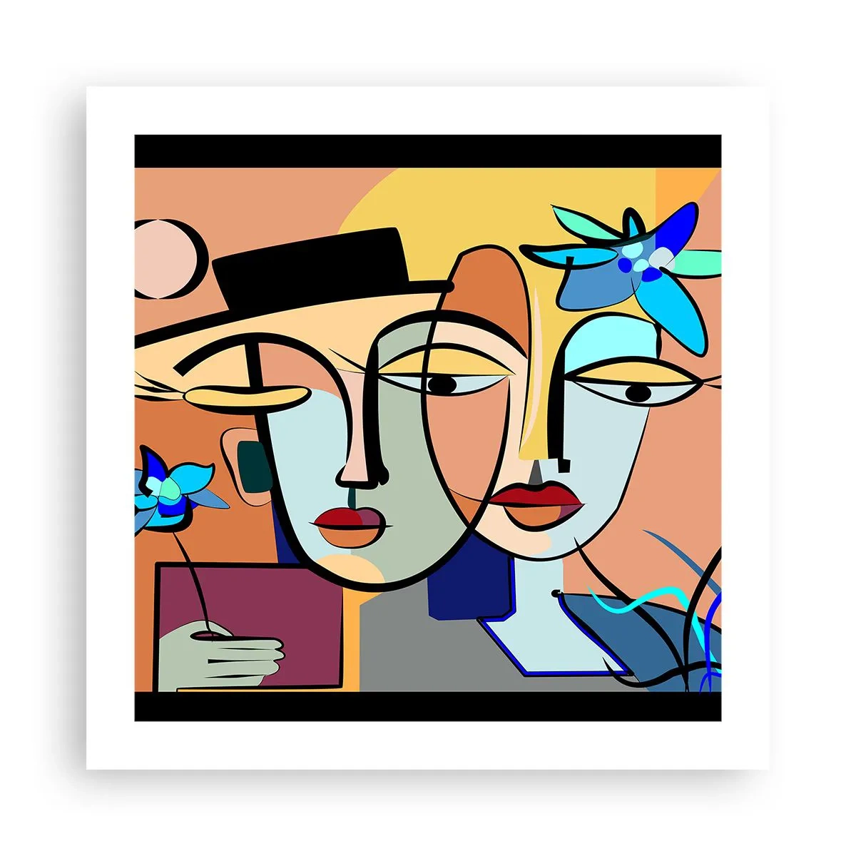 Plakat - Picassos randez vous - 50x50 cm