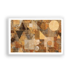 Plakat i hvid ramme - Kubistisk bronzeundersøgelse - 91x61 cm