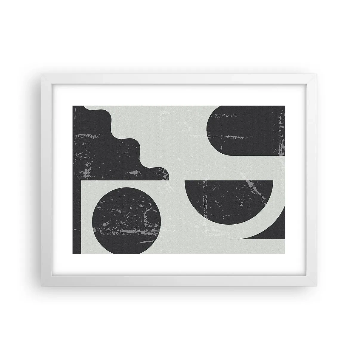 Plakat i hvid ramme - Komposition over og under - 40x30 cm