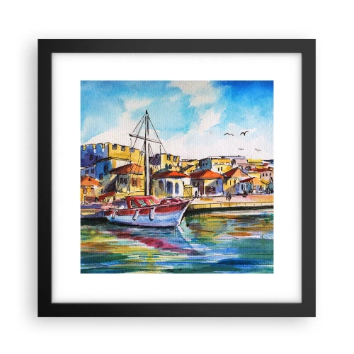 Plakat i sort ramme - Regnbue eftermiddag - 30x30 cm