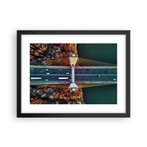 Plakat i sort ramme - Bag vandet, bag skovene - 40x30 cm