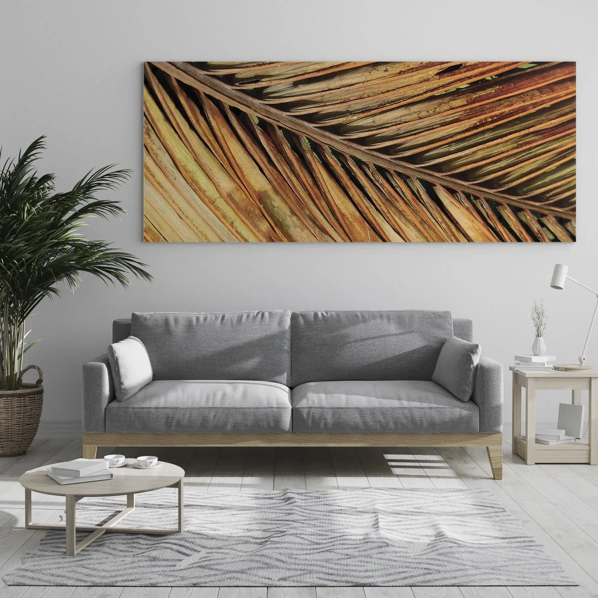 Billede på glas - Kokosnød guld - 160x50 cm