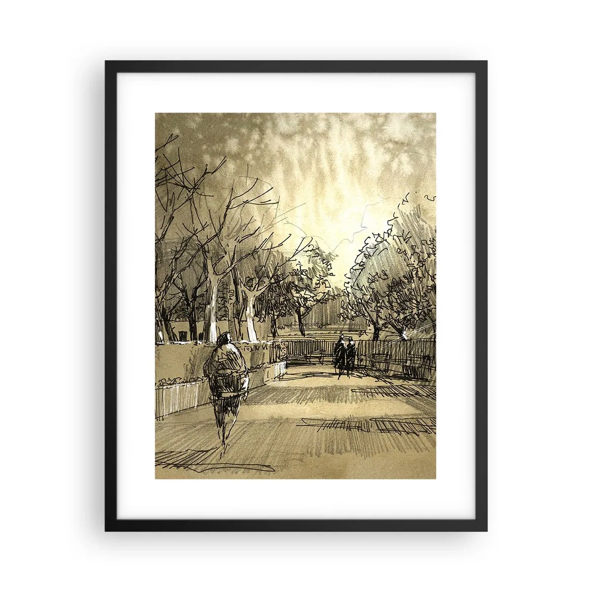 Plakat i sort ramme - Et øjeblik med fjer - 40x50 cm
