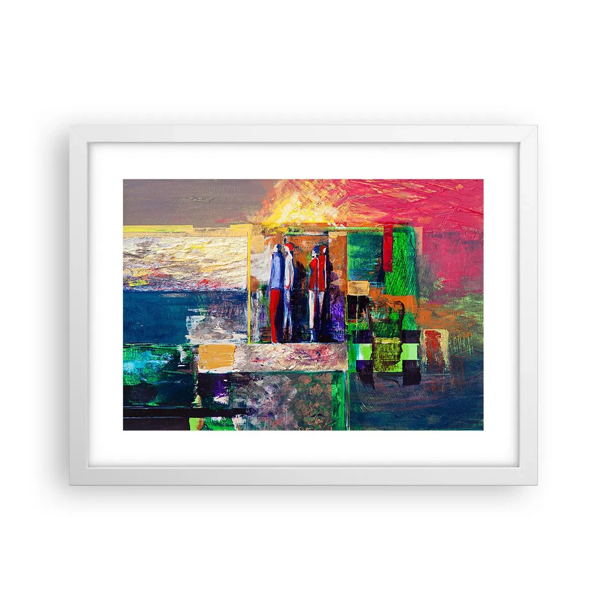 Plakat i hvid ramme - Forhold og følelser - 40x30 cm