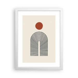 Plakat i hvid ramme - Magnetisme af former og farver - 30x40 cm