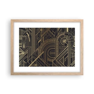 Plakat i ramme af lyst egetræ - Koncepter, idéer, planer - 40x30 cm