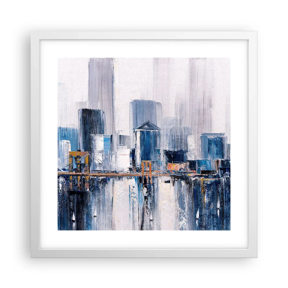 Plakat i hvid ramme - Indtryk fra New York - 40x40 cm