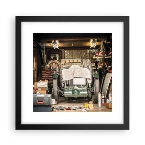 Plakat i sort ramme - Tilbage til fortiden - 30x30 cm