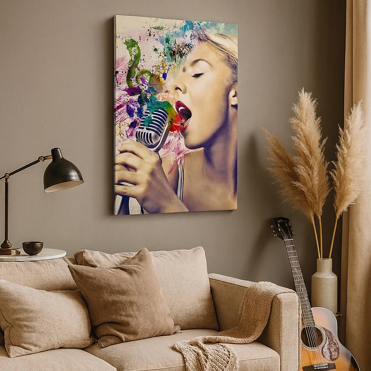 Lærredstryk - Billede på lærred - Mal verden med din stemme - 50x70 cm