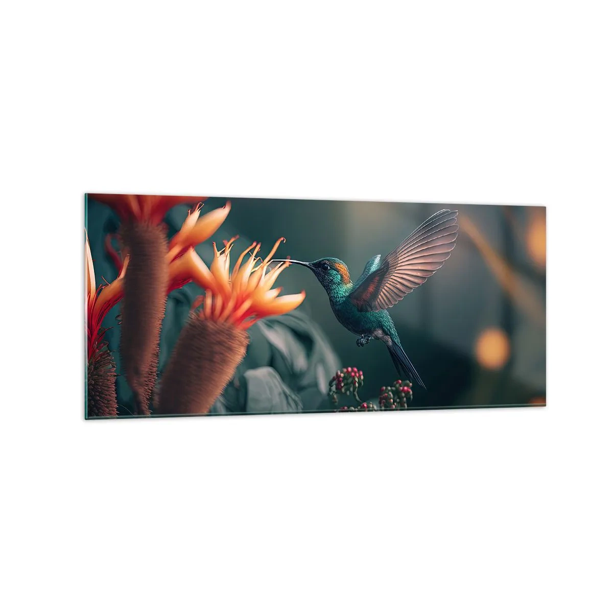 Billede på glas - Et virkelig farverigt liv - 120x50 cm